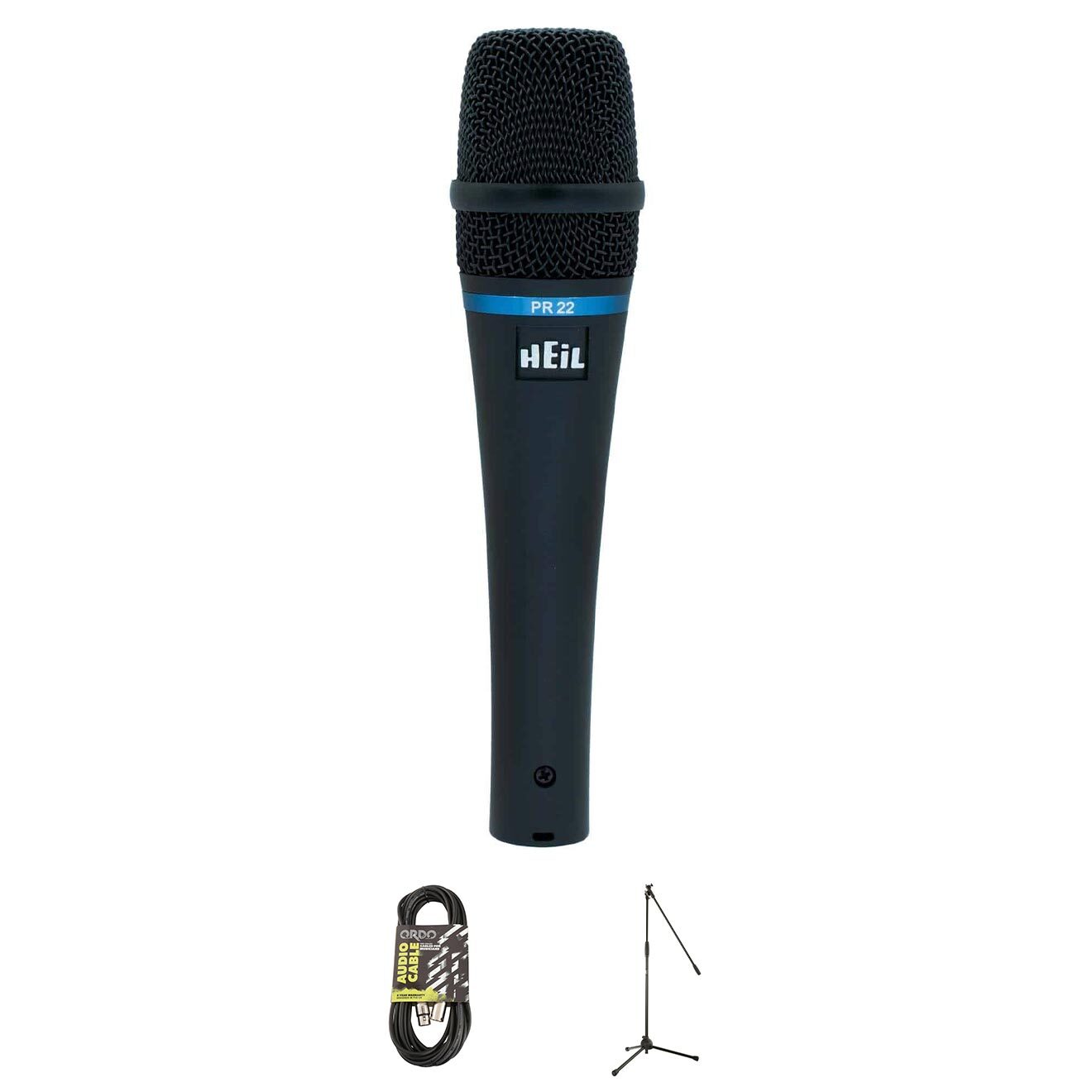 Heil Sound PR22UT Mic Bundle w/ Stand and XLR Cable