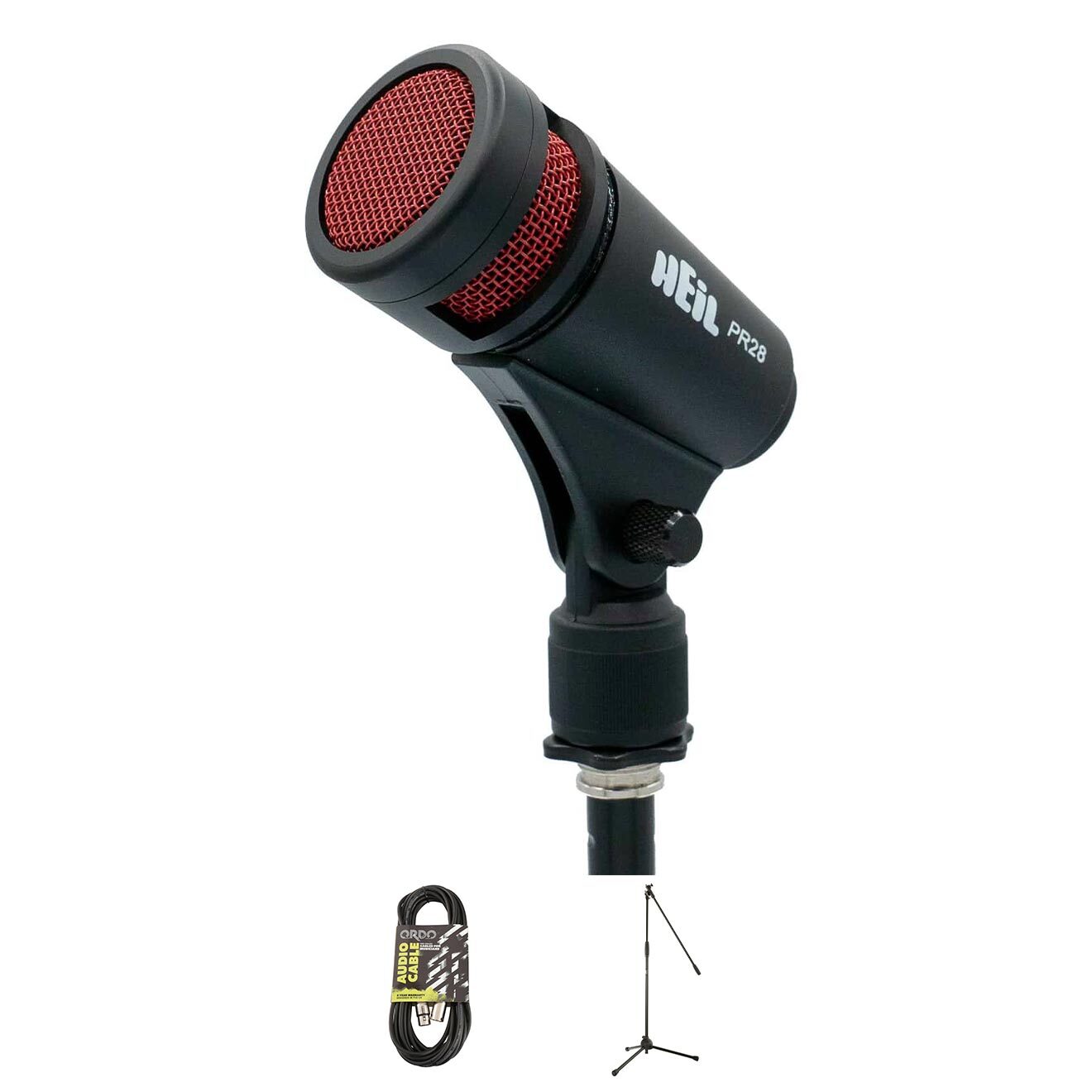 Heil Sound PR28 Mic Bundle w/ Stand and XLR Cable