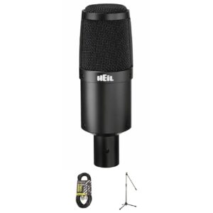 Heil Sound PR30 in Black Mic Bundle w/ Stand and XLR Cable