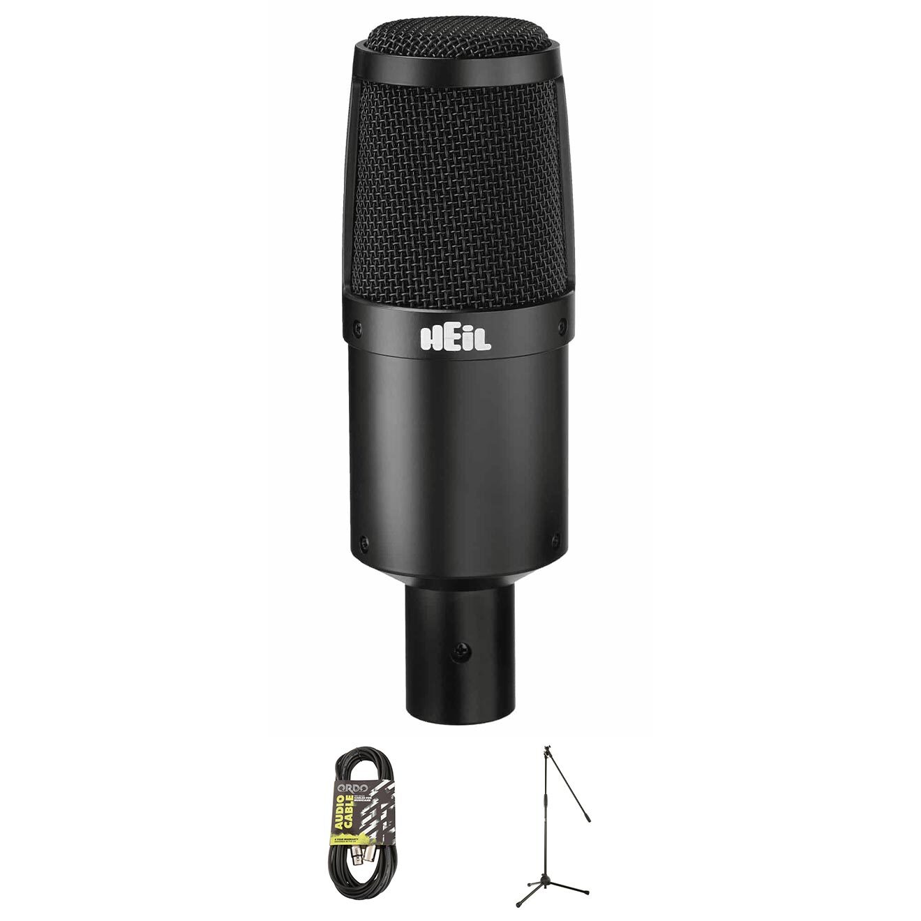 Heil Sound PR30 in Black Mic Bundle w/ Stand and XLR Cable