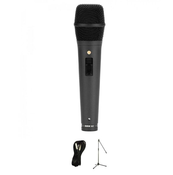 RODE M2 Condenser Microphone Bundle with Mic Stand and XLR Cable
