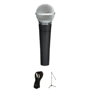 Shure SM58 Vocal Microphone Bundle with Stand and XLR Cable