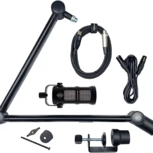 Sontronics Voicecasting Pack - BLACK Podcast Pro,ELEVATE stand,XLR-USB & XLR-XLR Cables