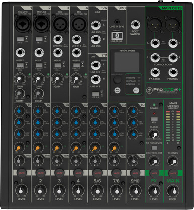 Mackie PROFX10 V3+ Mixer with 4 Mic Inputs & Digital FX
