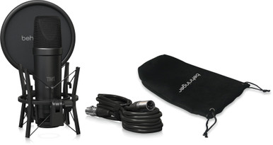 Behringer TM1 Dark Edition - Complete Recording Package with Large Diaphragm Condenser Microphone in Black