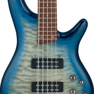 Ibanez SR405EQM-SCB SR Series 5-String Bass Guitar Quilted Maple in Stained Cosmic Blue Starburst