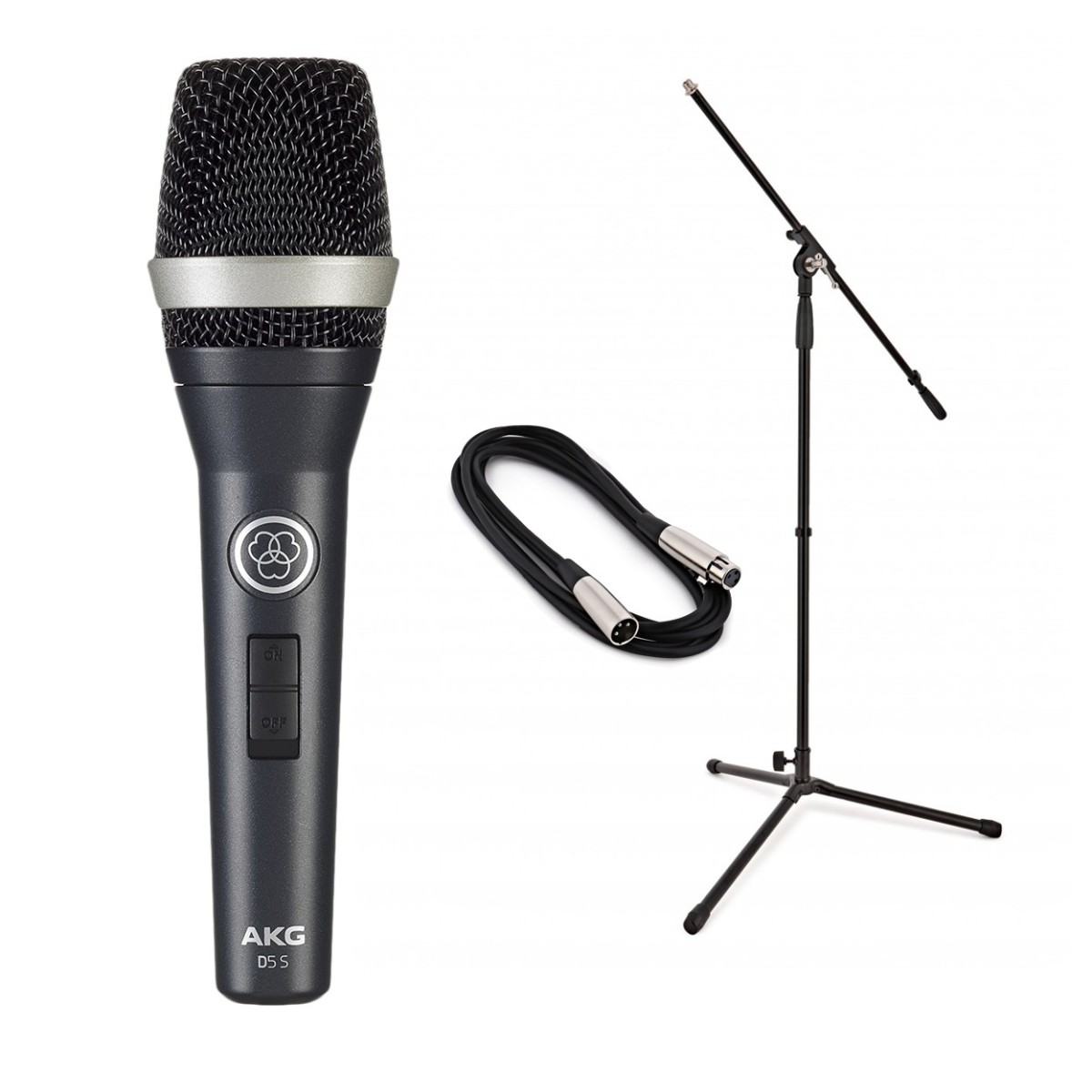 AKG D5 S Dynamic Vocal Microphone with Switch Bundle