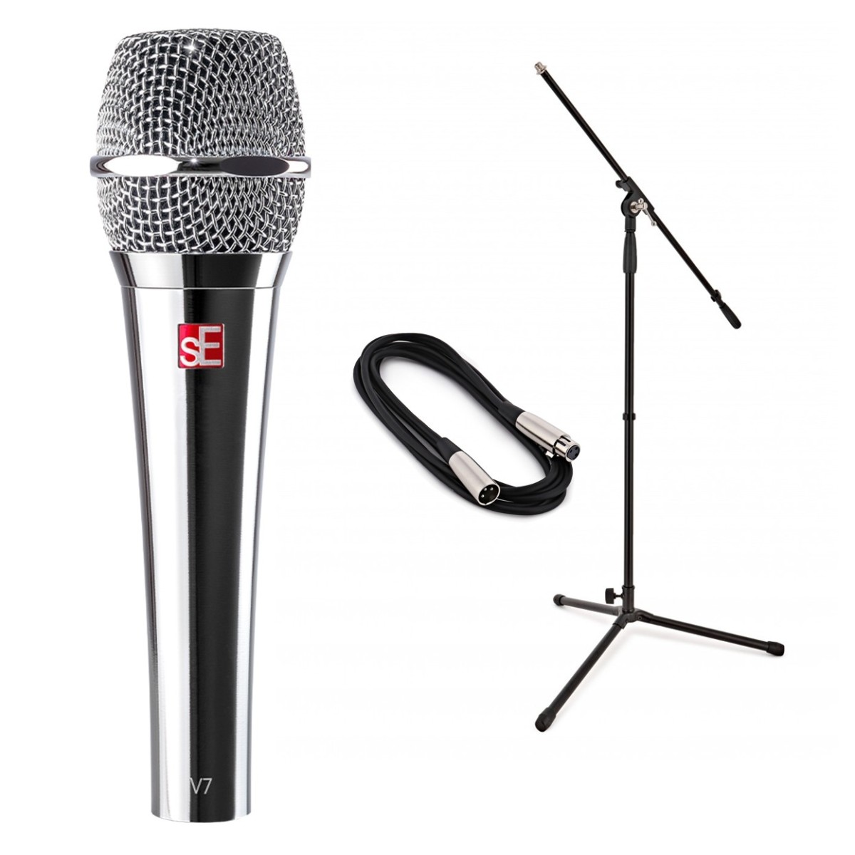sE Electronics V7 Dynamic Microphone Chrome Bundle