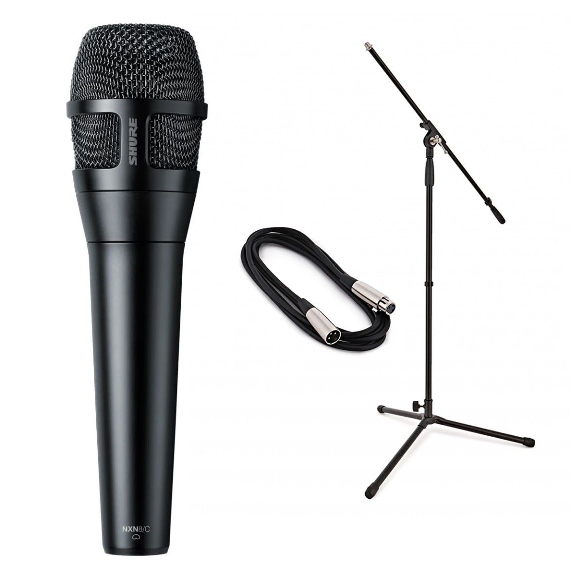 Shure NXN8/S Nexadyne Dynamic Supercardioid Handheld Microphone Black Bundle