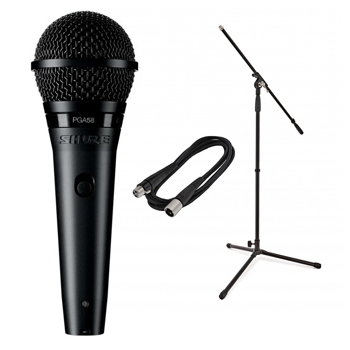 Shure PGA58 Cardioid Dynamic Vocal Microphone Bundle