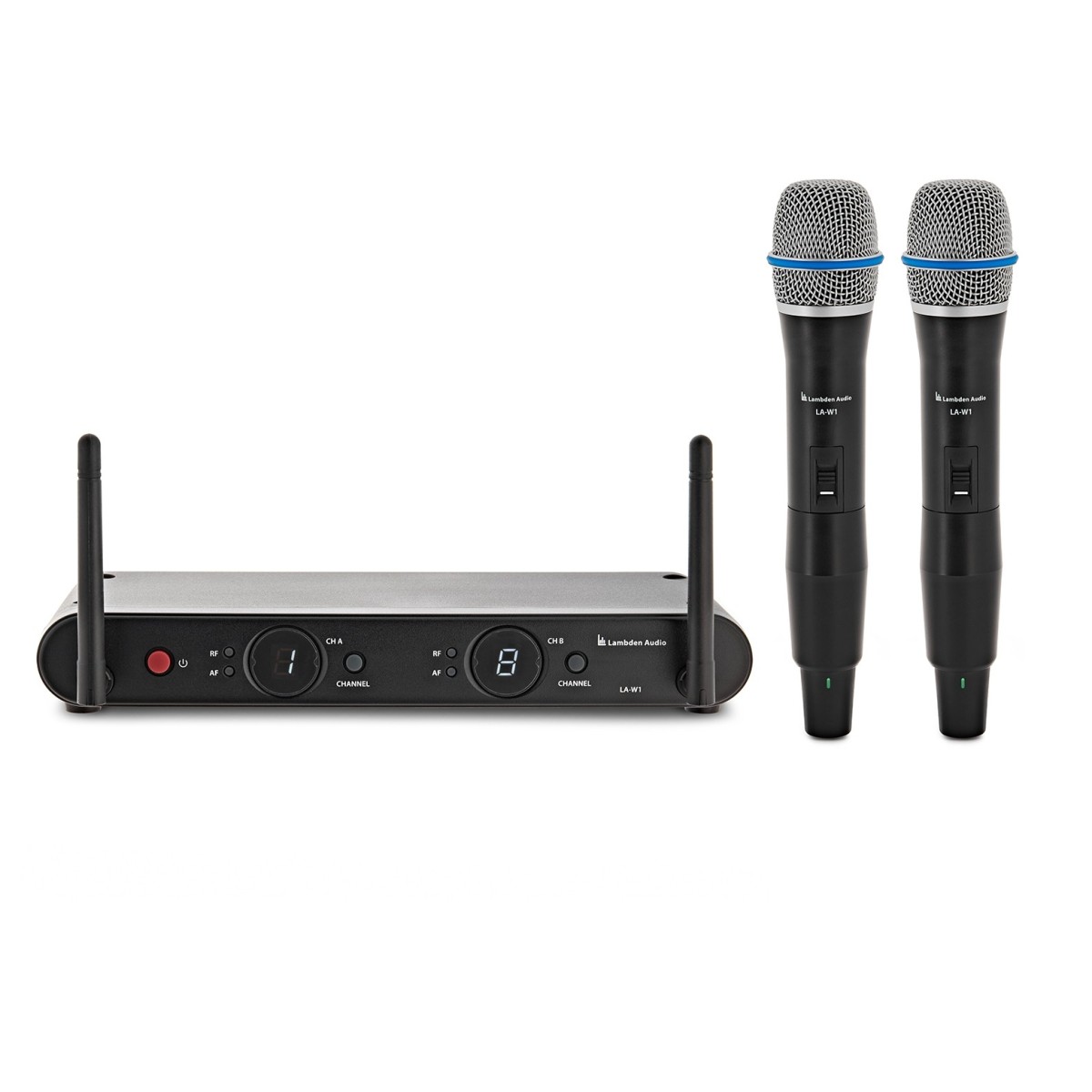 Lambden Audio LA-W1HHD UHF Dual Wireless Handheld Microphone System