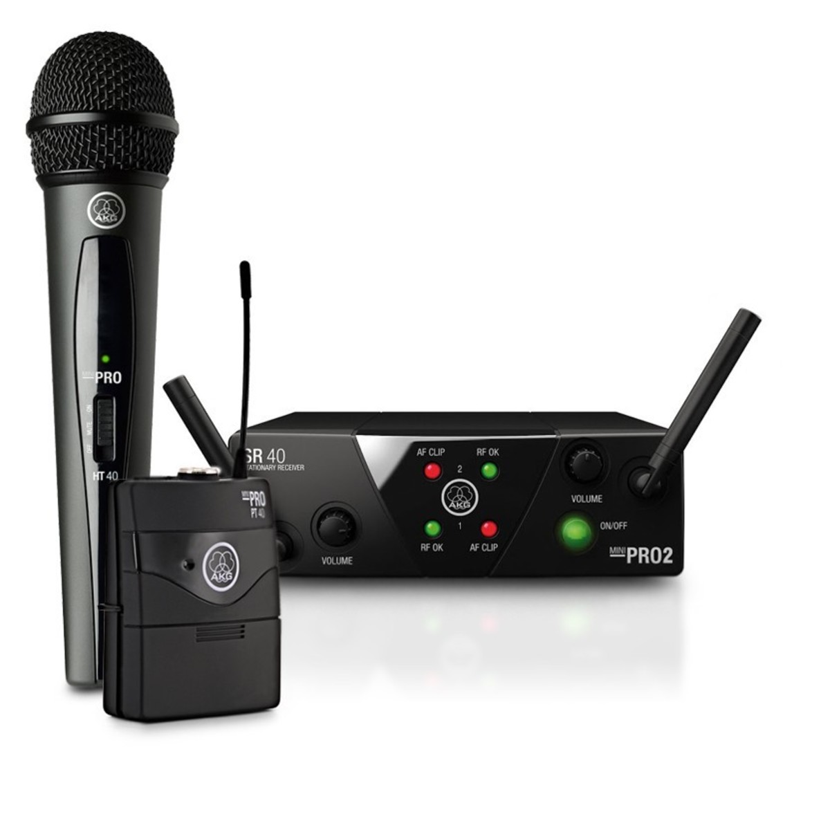 AKG WMS40 Mini Dual Mix Wireless System ISM 2/3