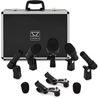 SubZero 5 Piece Drum Microphone Set with Case and Clamps