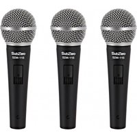 SubZero SZM-11S Dynamic Vocal Microphone with Switch 3 Pack