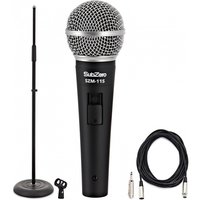 SubZero SZM-11S Dynamic Vocal Microphone with Switch Straight Stand Pack