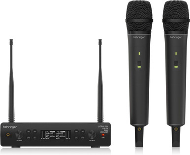 Behringer XTM1-35 DUAL VOCAL SET - UHF Wireless System with 2 Handheld Microphones & Dual-Channel Receiver