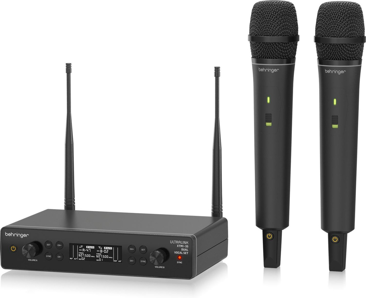 Behringer XTM1-35 DUAL VOCAL SET - UHF Wireless System with 2 Handheld Microphones & Dual-Channel Receiver - Image 5