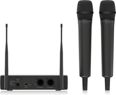 Behringer XTM1-35 DUAL VOCAL SET - UHF Wireless System with 2 Handheld Microphones & Dual-Channel Receiver
