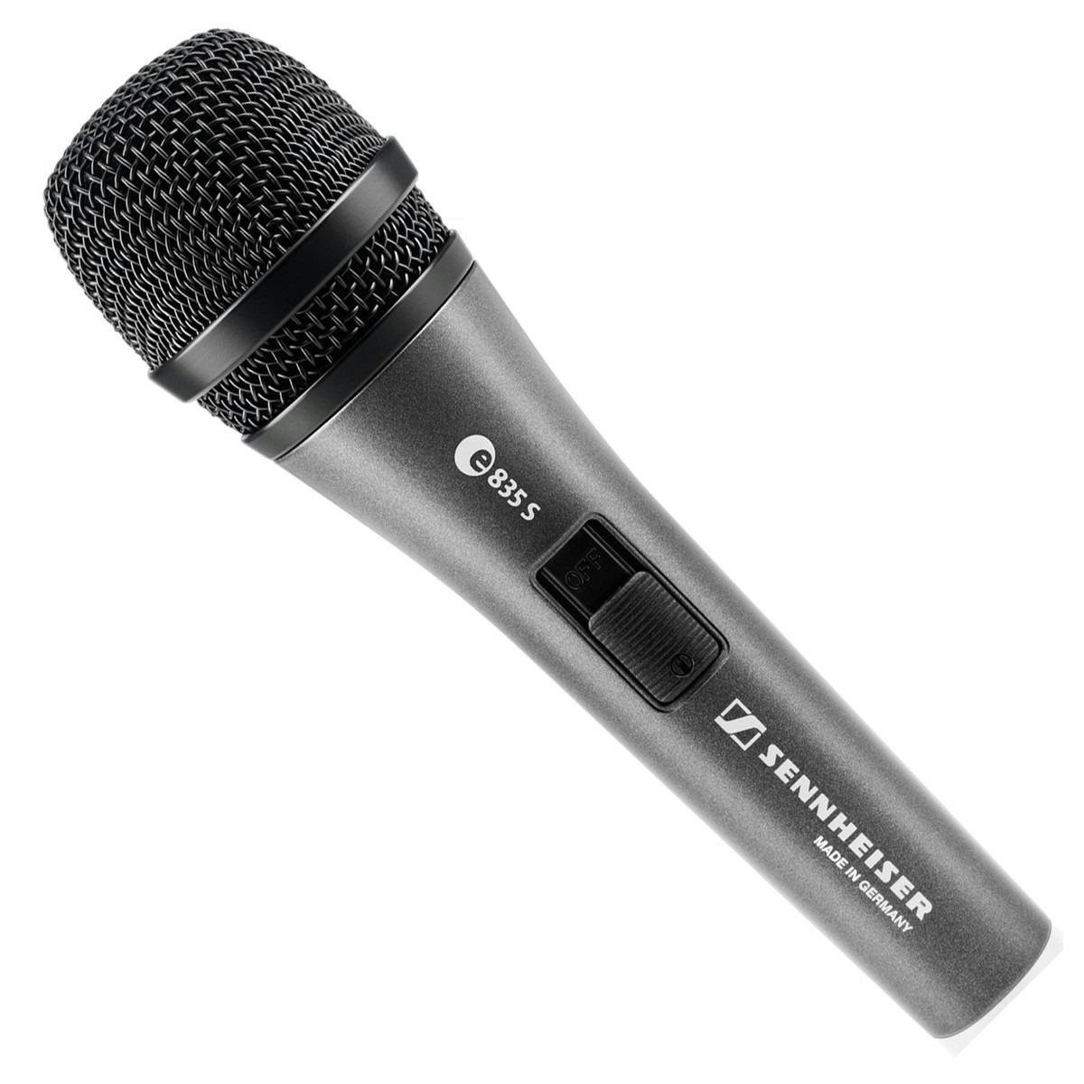 Sennheiser E835S Dynamic Cardioid Microphone Bundle with Mic Stand and XLR Cable - Image 5