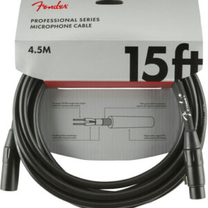 Fender Professional Series Microphone Cable 15' in Black
