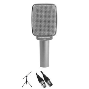 Sennheiser E609 Dynamic Instrument Microphone Bundle with Cable & Low Profile Stand - Image 1