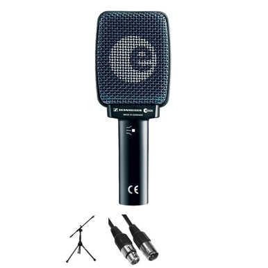 Sennheiser E906 Dynamic Instrument Microphone Bundle with Cable & Low Profile Stand - Image 1