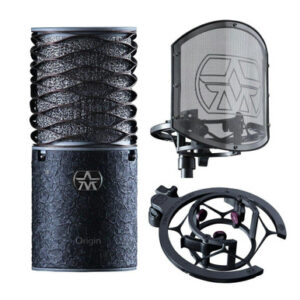 Aston Origin Black Condenser Microphone Bundle with Swiftshield Pop Filter - Image 1