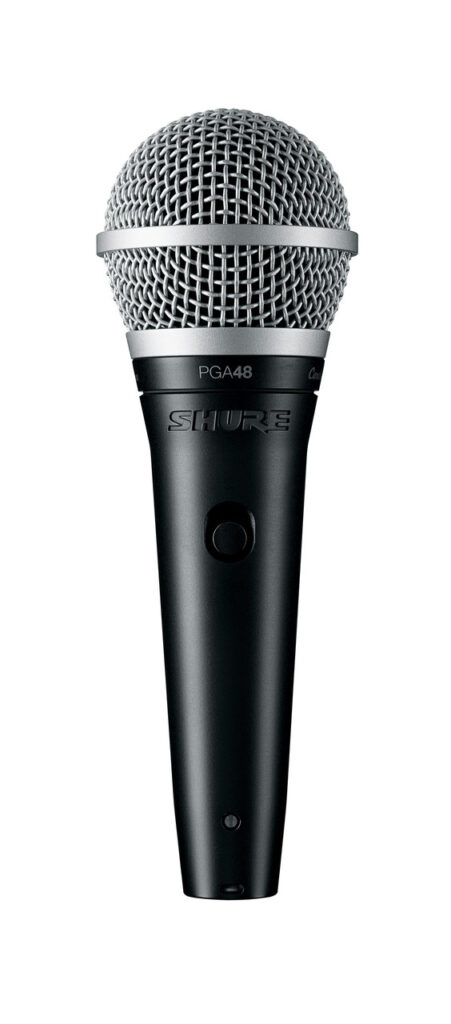 Shure PGA48-XLR-E Cardioid Dynamic Microphone Bundle with Mic Stand and XLR Cable
