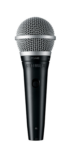 Shure PGA48 Cardioid dynamic vocal microphone with XLR-QTR cable