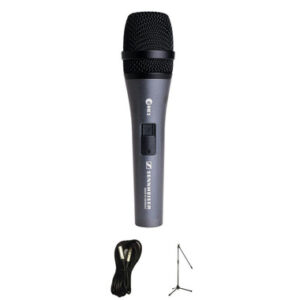 Sennheiser E845S Super-Cardioid Dynamic Microphone Bundle with Mic Stand and XLR Cable - Image 1