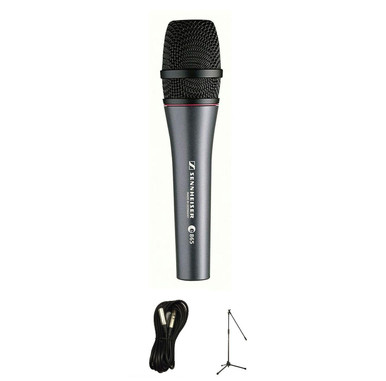 Sennheiser E865 Microphone Bundle with Mic Stand & XLR Cable