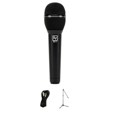 Electro Voice ND76 Microphone Bundle with Mic Stand and XLR Cable