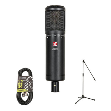 sE Electronics SE2200 Studio Condenser Microphone Bundle With Cable and Stand - Image 1