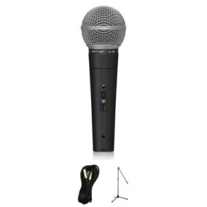 Behringer SL85S Dynamic Microphone Bundle with Mic Stand and XLR Cable - Image 1
