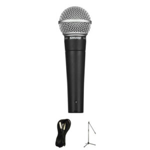 Shure SM58SE Vocal Microphone Bundle with Stand and XLR Cable - Image 1