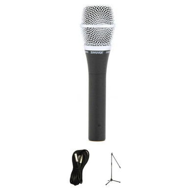 Shure SM86 Condenser Microphone Bundle with Mic Stand and XLR Cable