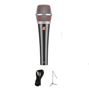 SE Electronics V7 Dynamic Vocal Microphone Bundle with Mic Stand and XLR Cable - Image 1