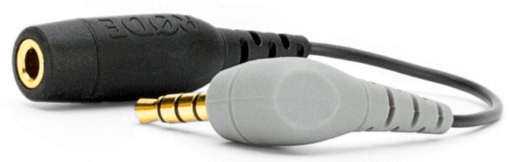 Rode SC4 3.5mm TRS to TRRS adaptor allows mics with 3.5mm jack
