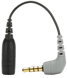 Rode SC4 3.5mm TRS to TRRS adaptor allows mics with 3.5mm jack