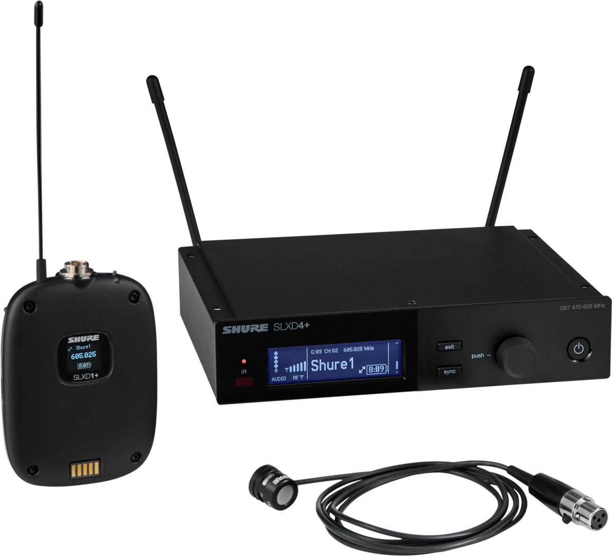 Shure SLXD14P+ Bodypack System With WL185M Lav Microphone