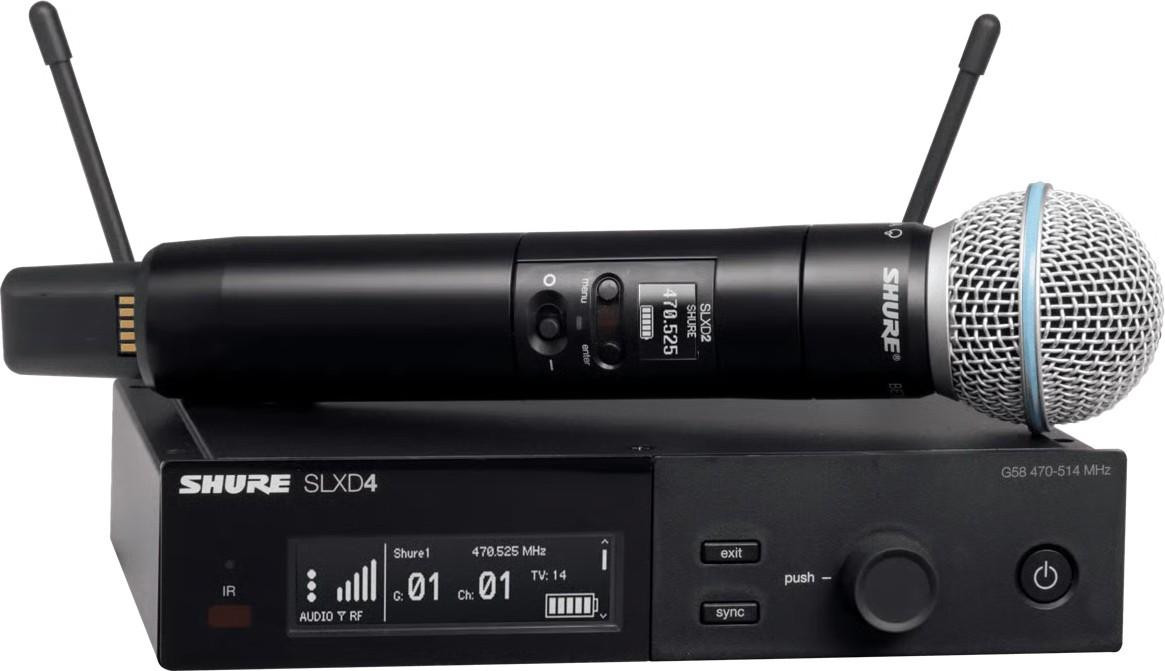 Shure SLX-D Wireless System with Beta 58 Handheld Mic - Band K59
