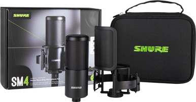 Shure SM4 Dual Diaphragm Condenser Microphone including Shock Mount,Magnetic Pop Filter & Carry Case