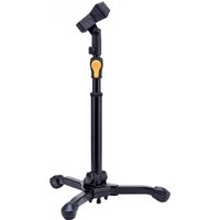 Hercules MS300BPLUS Low Profile EZ Grip Microphone Stand with Tripod Base