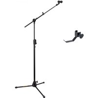 Hercules MS523BPRO Microphone Stand and HA700 Headphone Holder