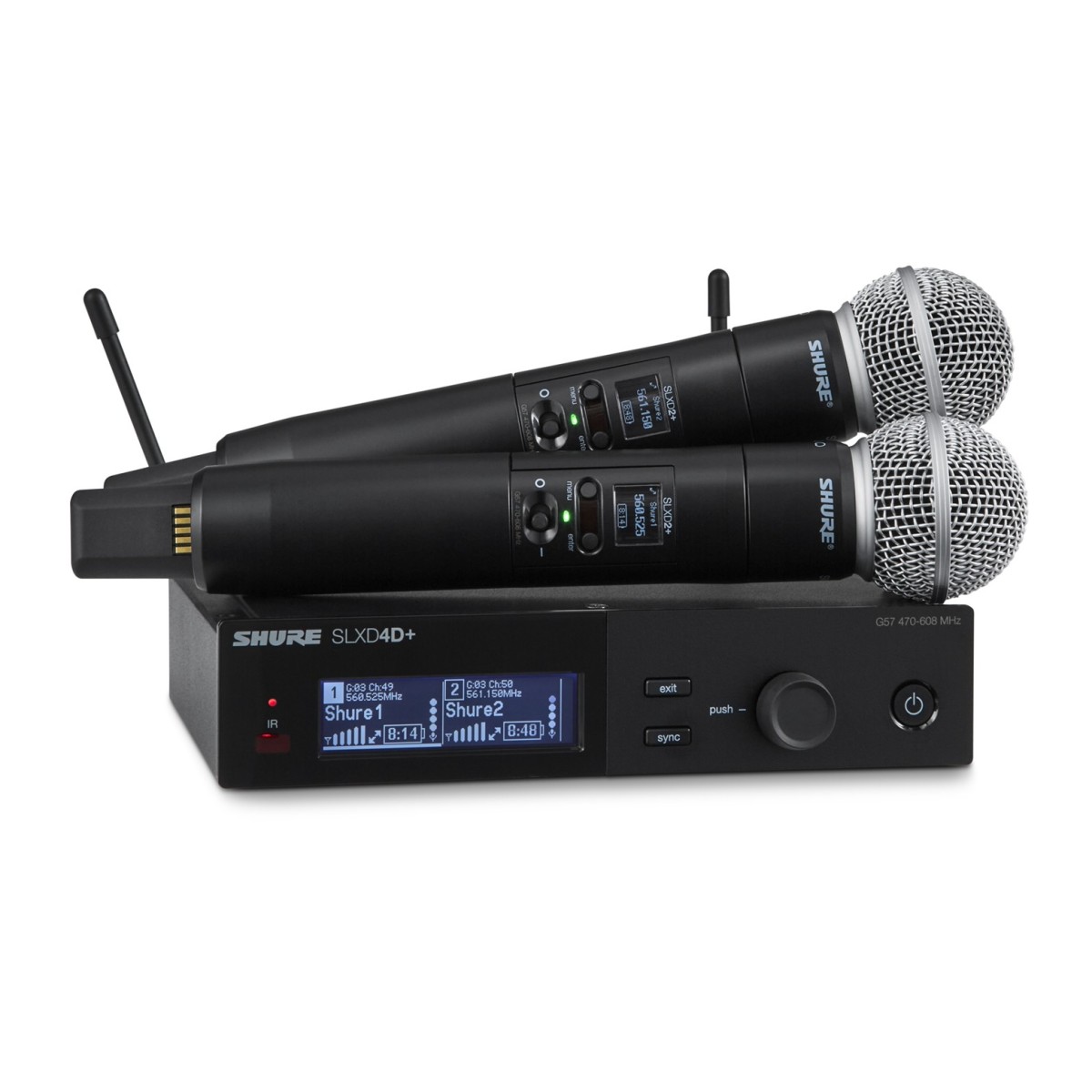Shure SLXD+ Dual Wireless Handheld Microphone System with SM58 K55
