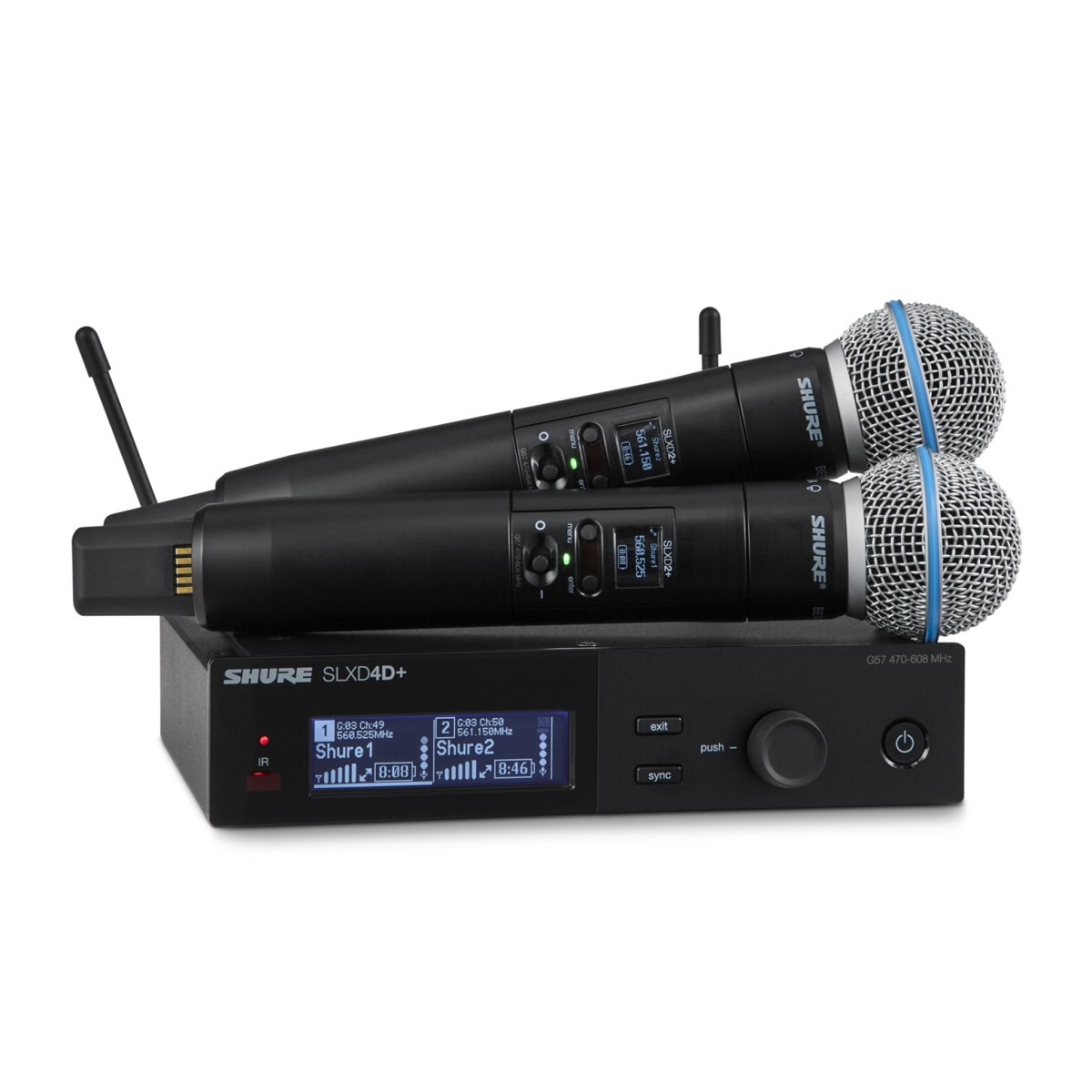 Shure SLXD+ Dual Wireless Handheld Microphone System with Beta58 K55