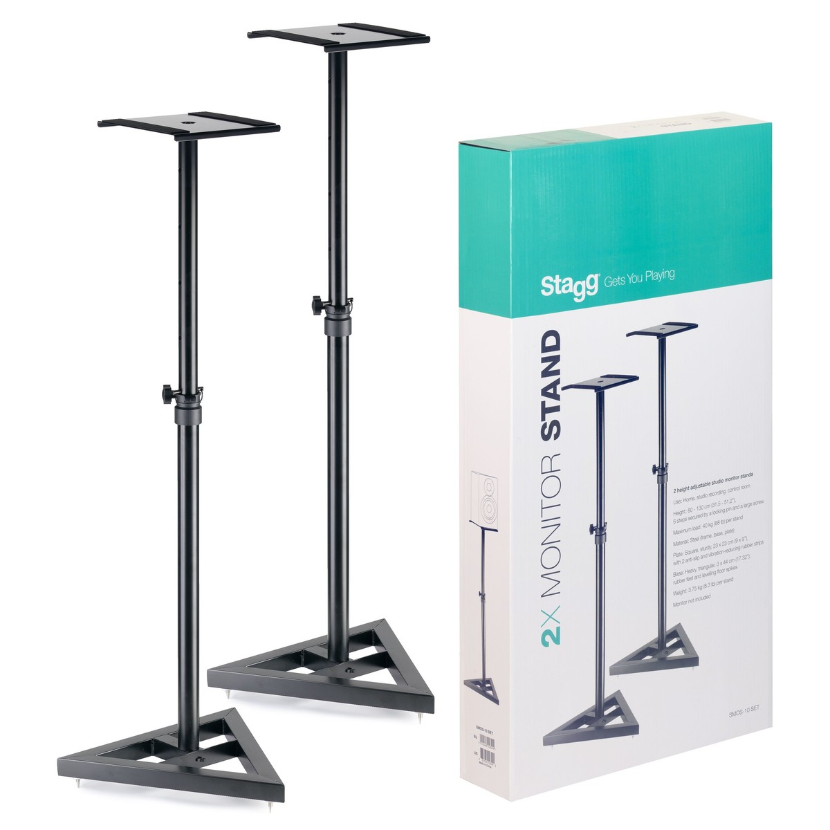 Stagg SMOS-10 Studio Monitor Stands Pair