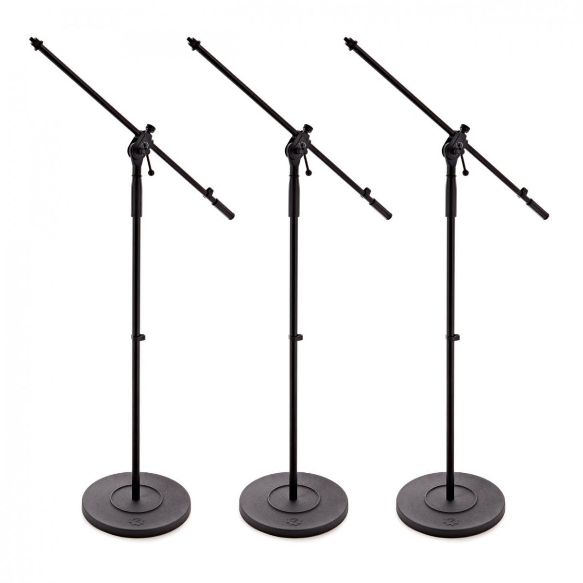 G4M Cast Base Boom Microphone Stand 3 Pack