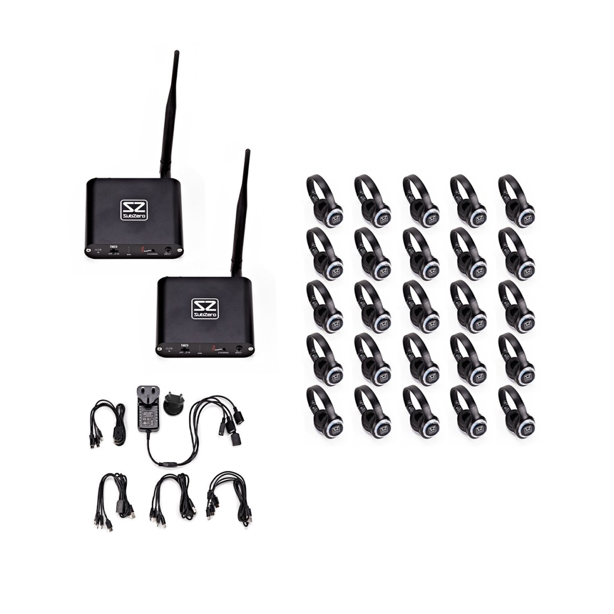 SubZero UHF Silent Disco System 25 Pack