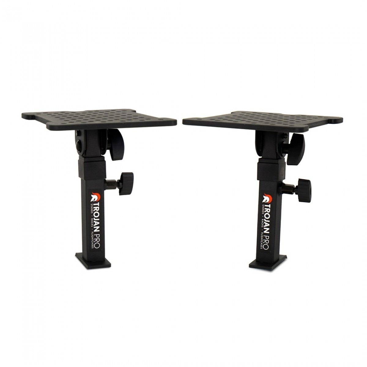 Trojan Pro Monitor Speaker Stands Desk Clamp-On Pair
